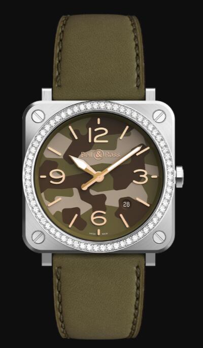 Bell & Ross BR S GREEN CAMO DIAMONDS BRS-CK-ST-LGD/SCA Replica watch
